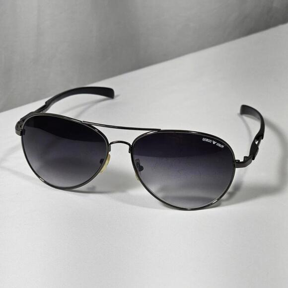 Giorgio Armani Other - Vintage Giorgio Armani Aviator Polarized Italy Sunglasses Black Frame